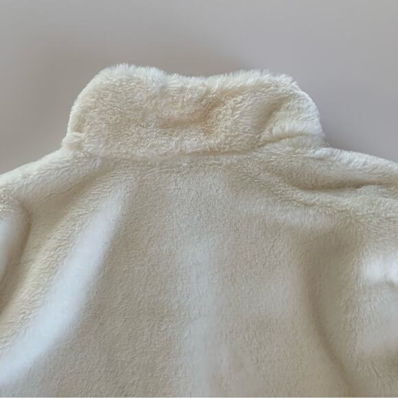 Forever 21 White/Black/Light Pink Colorblock Faux Fur Coat Jacket Large - Picture 7 of 8